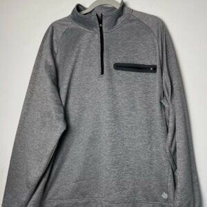 NWTs Zelos Jacket Quarter Zip Mens XL Gray Pullover Activewear